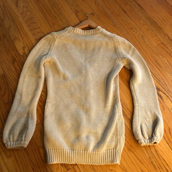 Burberry Bell Sleeve Khaki Cotton Cardigan Sweater - All Year Wear! - Picture 3 of 8